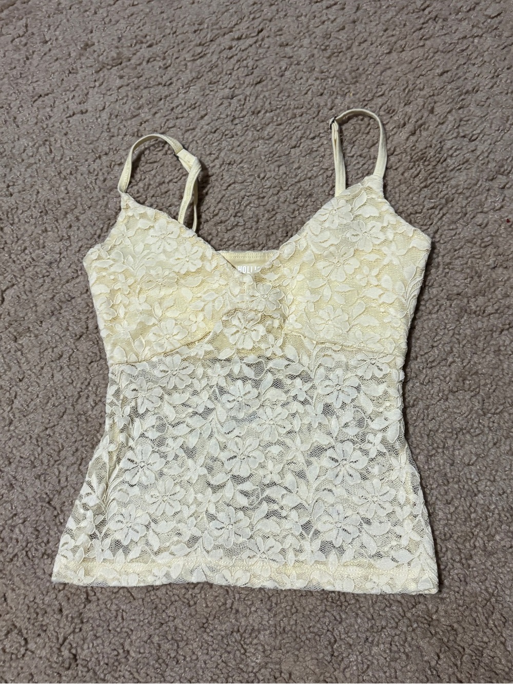 Hollister Yellow Lace Cami Top